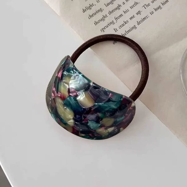Elastisk Casual för Hår med Retro Chic Mineralpärla Intensiv Lila