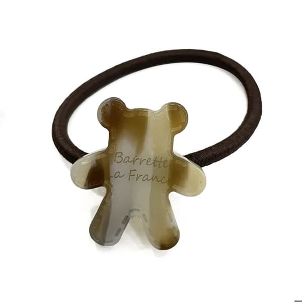 "Stretch Casual Hårsnodd med Teddy Bear Ärmskydd, Underbar Beige"