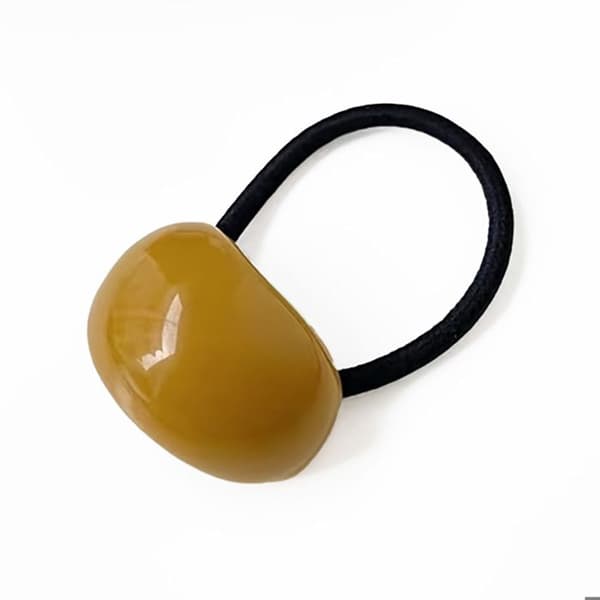 Elastisk Casual för Hår med Perla Träeffekt Gul Gul