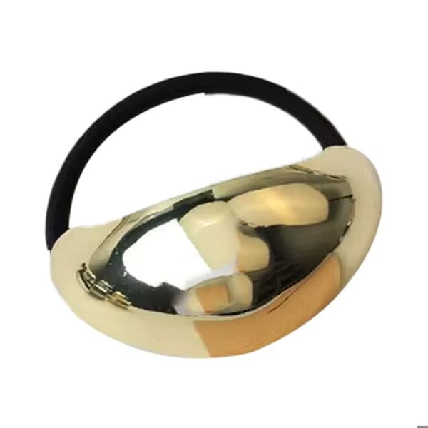 Elegant Svart/Guld Elastisk Hårband Med Båge
