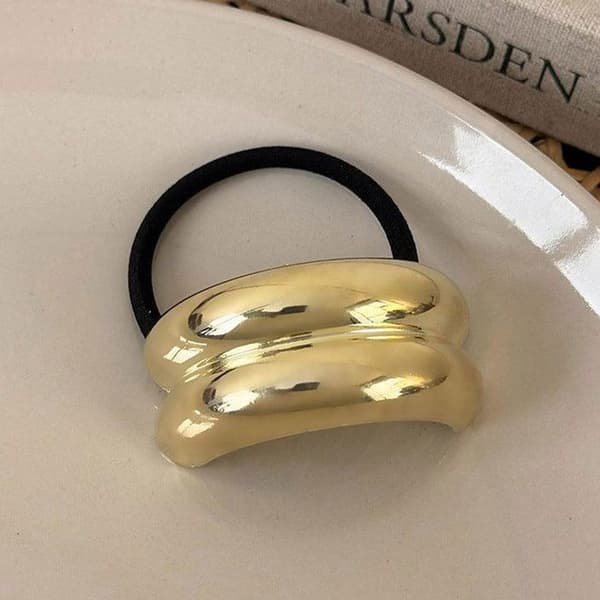 Trendig Guld Hår Elastisk Med Manschett