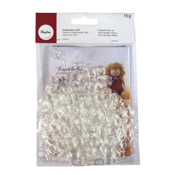Lockar av änglahår Vitt 9 mm 15g