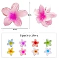 Miniatyrbild 2 av 4: 8 Delar Hårklipp Blomma, Plumeria Klipp, Stora Antiglidsklor, Hår Blommor Konstgjord - sh