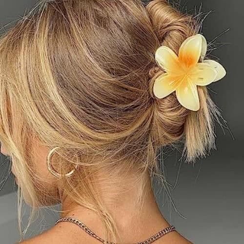 hårklämma, hårklämma kvinna, hårnålar, blomsterhårklämma, för tjockt hår tjejer presenter för tjockt hår (4st)