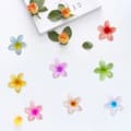 Miniatyrbild 5 av 6: 8 Stycken Hårklämmor Blomma, Plumeria Klipp, Stora Antislipp Klämmor, Fake Blommor till Hår