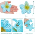 Miniatyrbild 3 av 4: Hårklämma blomma - PRUMYA - 6 stycken - Stora icke-glidande klämmor - 6 olika färger