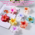 Miniatyrbild 6 av 6: Set med 8 stora hårklämmor blommor, starkt grepp halkfria hårklämmor hawaiianska, fina hårklämmor