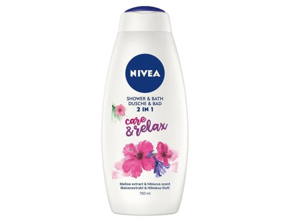 Nivea Bath Care Bath Lotion &amp; Shower Gel 2-in-1 Care &amp; Relax 750ml