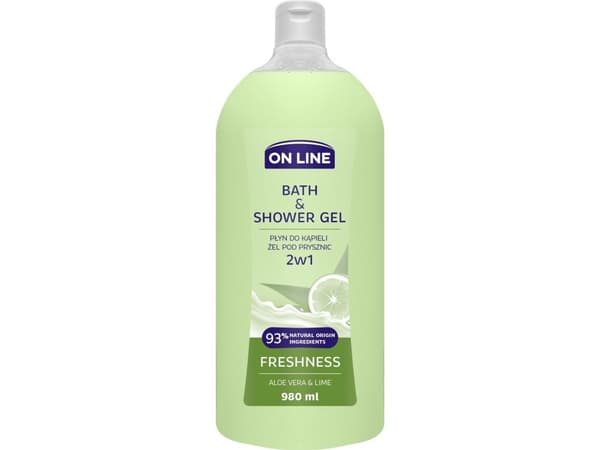 On Line 2-in-1 Freshness Bath Gel and Lotion 980ml