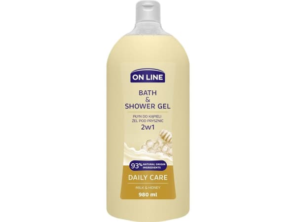 On Line 2-in-1 Bath Gel and Lotion Daily Care 980ml