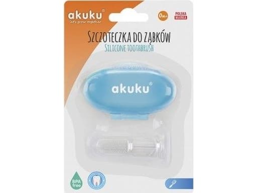 AKUKU A0263 Silicone toothbrush in case blue