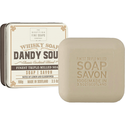 Scottish Fine Soap Company Dandy Sour Whiskey in a tin Soap - Handtvål
