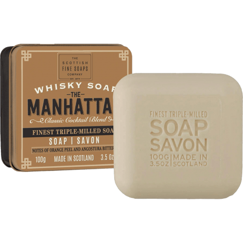 Scottish Fine Soap Company The Manhattan Whiskey in a tin Soap - Handtvål