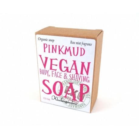 Pinkmud vegansk lertvål från Klockargådens, tvål för hela kroppen