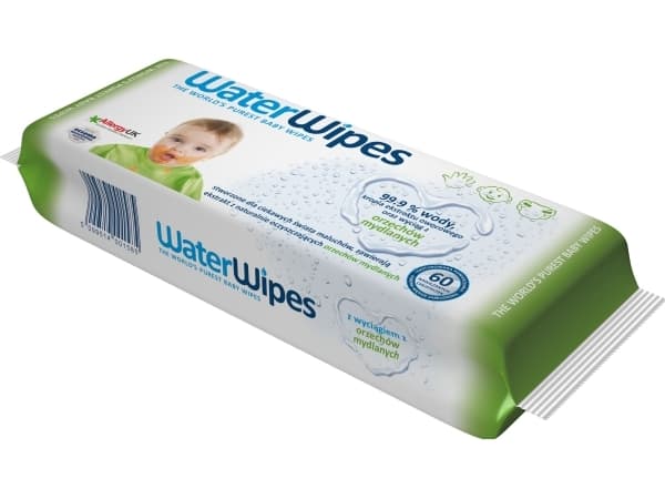WaterWipes WaterWipes, puhtaat vesiliotetut pyyhkeet, saippuamarja (saippuapähkinäuutteella), 60 kpl FI
