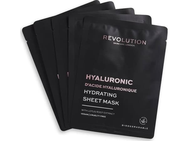 Revolution Skincare Hyaluronic Acid Hydrating Sheet Mask fuktighetsgivende sheet mask med hyaluronsyre 5 stk.