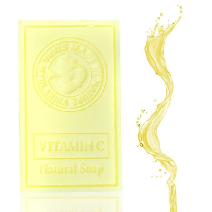 Vegansk naturlig fast tvål 95g - Ansiktsrengöring, kroppsskrubb, ansiktsskrubb - bekämpa pormaskar (Vitamin C)