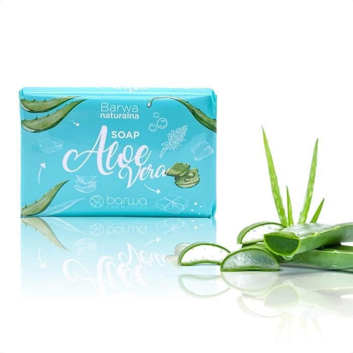 Aloe Vera tvål 100g BARWA - Kropps-/ansiktshud återfuktande tvål, solid tvål med eteriska oljor Glycerintvål