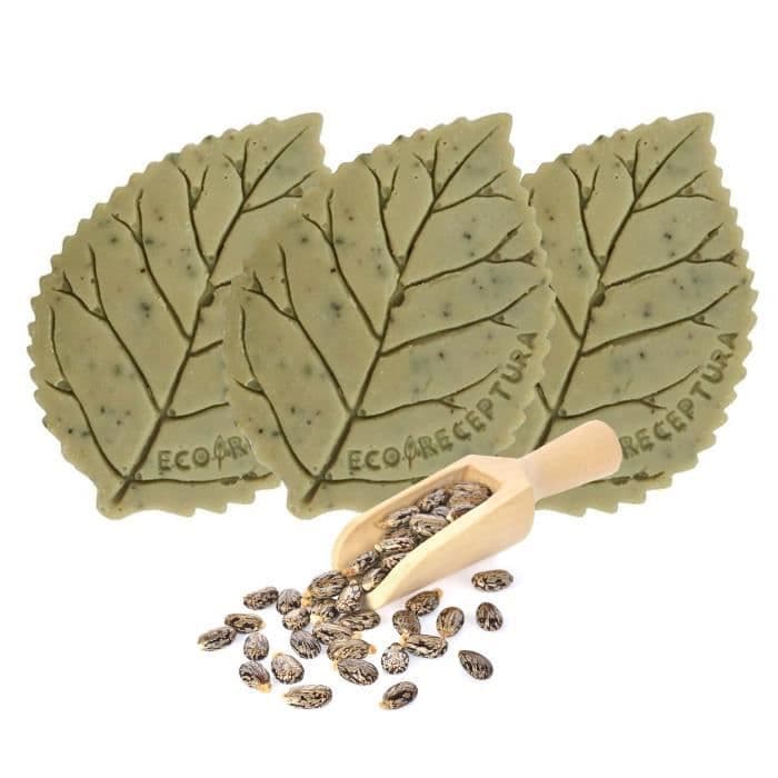 Lot om 3 tvålar med ricinolja, olivolja, kokosolja... Ansikts- och kroppsvård baserad på 100 % naturliga ingredienser