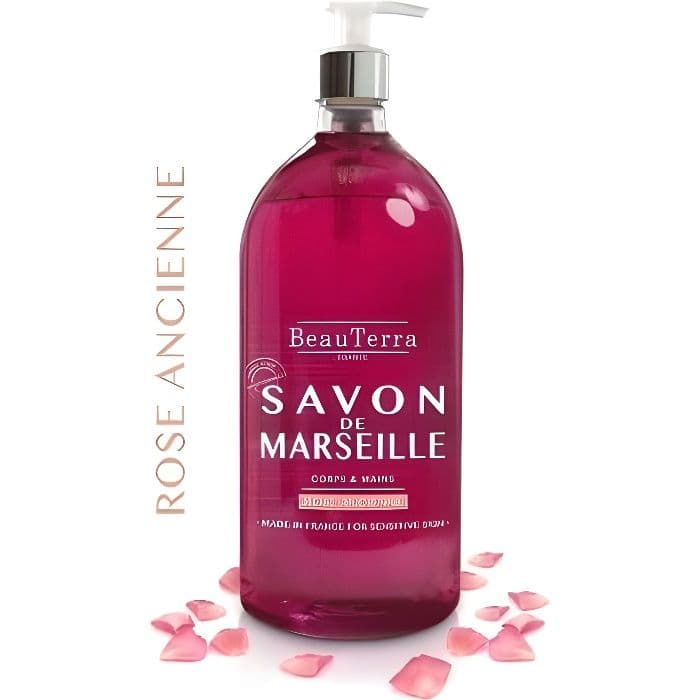 Beau Terra Savon de Marseille Kropp och händer Ancient Rose 1L