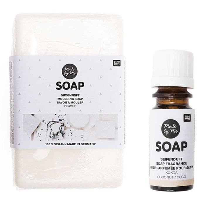 Ogenomskinlig formtvål 100% vegansk 250 g + Kokosdoftande olja