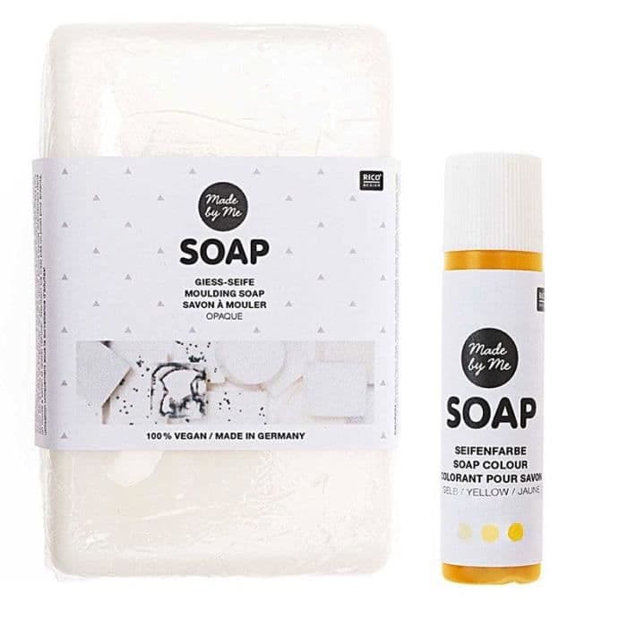 Opak vegansk formtvål 250 g + Gul färg
