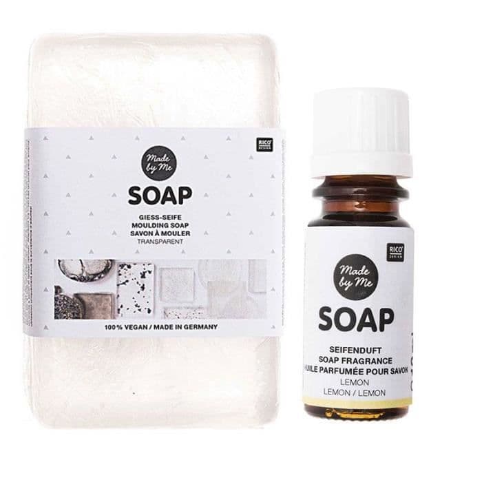 Transparent formtvål 100% vegansk 250 g + Citrondoftande olja