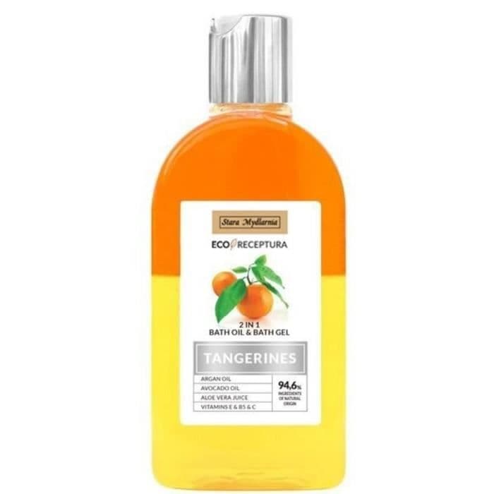 Mandarin 2 i 1 badolja och gel 300mL - 94,6% naturlig