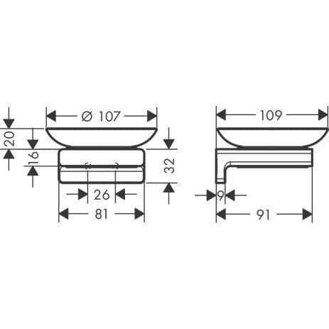 Tvålkopp polerad guldlook - HANSGROHE - AddStoris - metall, glas - väggmontering