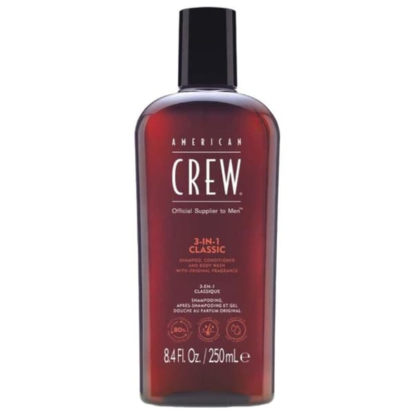 Kropps- och hårgelé - American Crew - Klassisk 3-i-1 - 250ml - Rengör och mjukgör - Starkt fäste