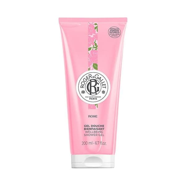 Duschgel - Roger &amp; Gallet - Ros - 200ml - Med aloe vera - Utan parabener - Tillverkat i Frankrike
