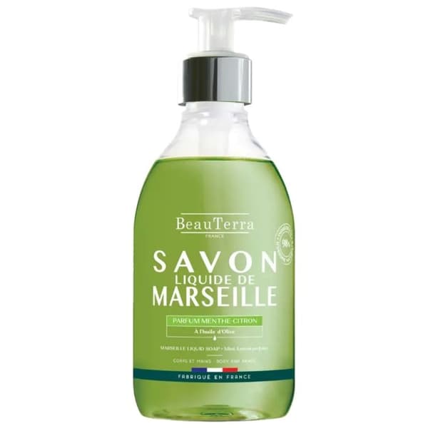 Flytande Tvål - Beauterra - Mynta Citron - 300ml - Hypoallergen - Skonsam för händerna