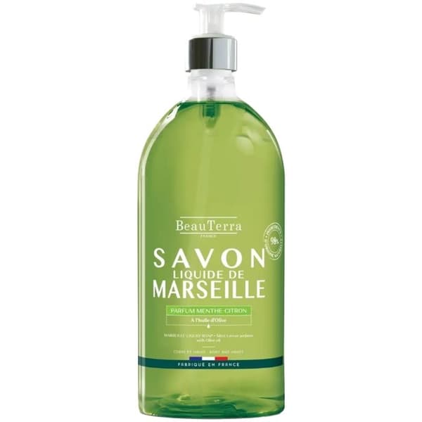 Beau Terra Marseille Tvål Body and Hands Mint Citron 1L