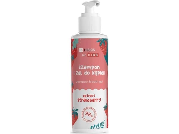 HiSkin HiSkin Kids sjampo og badegel Strawberry 280ml
