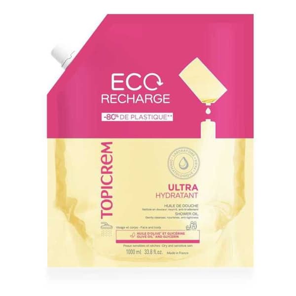 Duscholja - Topicrem - Ultra-Hydrerande - 1 Liter - Känslig Hy - Utan Parabener