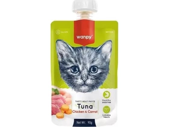 Wanpy Wanpy Cat Paste Tunfisk Grønnsaker 90g