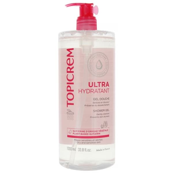 Duschgel - TOPICREM - Ultra Hydrerande - 1L - Torr och känslig hud - Hypoallergenisk