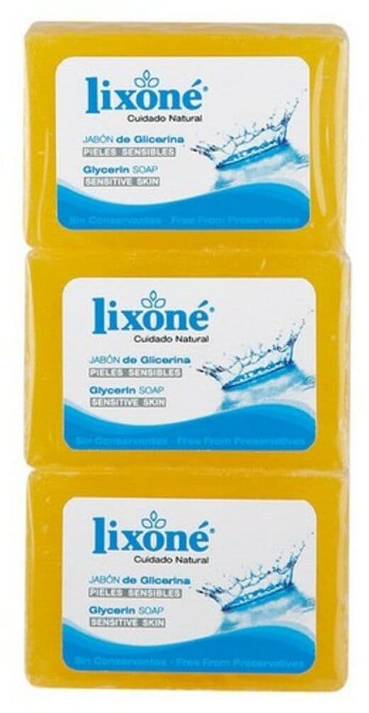 Natural Glycerine Soap Bar Lixoné (3 uds)