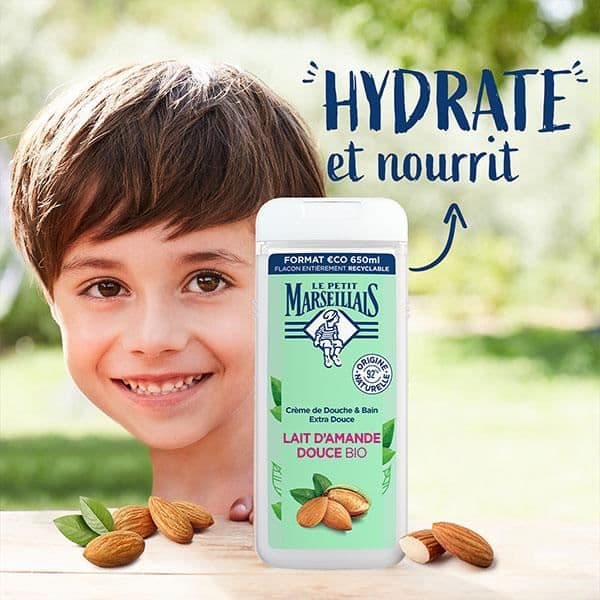 Duschgel - Le Petit Marseillais - Mandel - 650ml - Utan parabener - Flaska