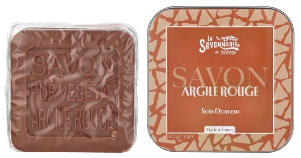 La Savonnerie De Nyons Soap Bar + Metal Box 100 g Red Clay