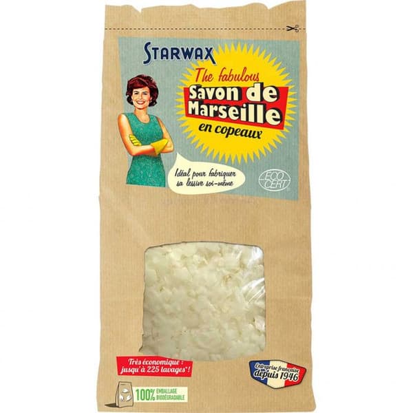 Marseille tvål - STARWAX - Spån 750g - Rengöring, avfettningsmedel, fläckborttagningsmedel
