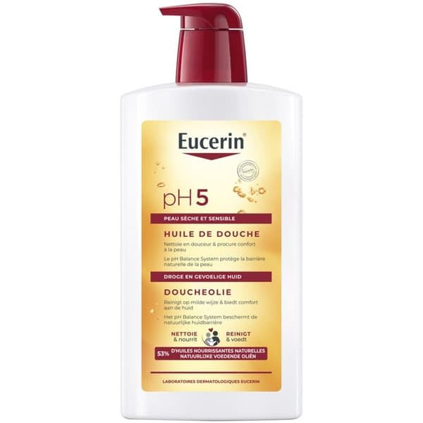 Duscholja - Eucerin - PH5 - Känslig hud - 1L - Pumpflaska