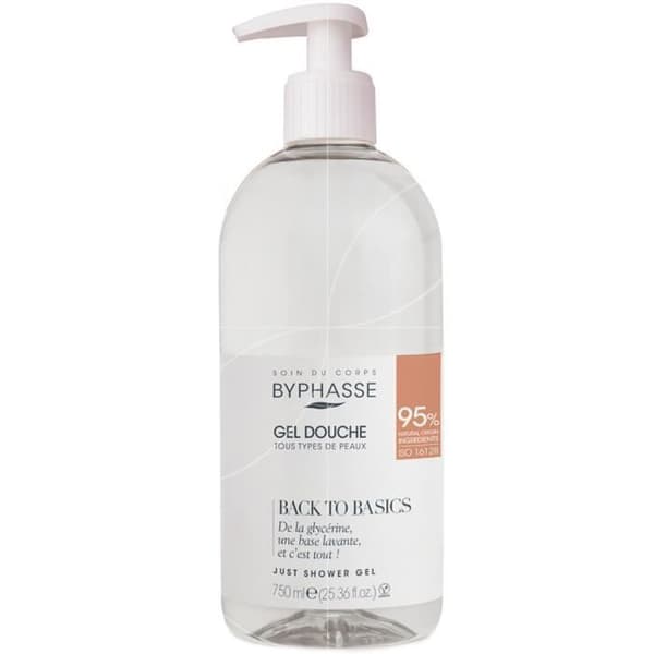 Duschgelé för alla hudtyper - BYPHASSE - Back to Basics - Vegansk - 750ml