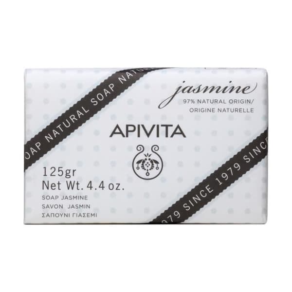 Naturlig jasmintvål - Apivita - 125 g - Återfuktande - Skonsam - Genomskinlig
