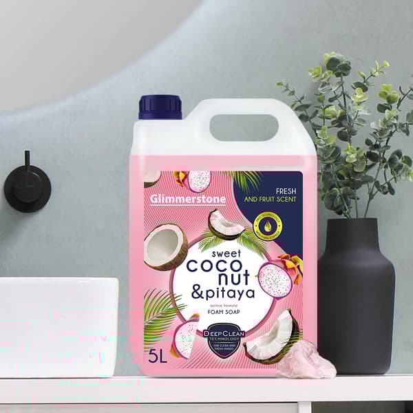 FOAM saippua vaahtoaviin annostelijoihin tuore kookos ja pitaya 5L