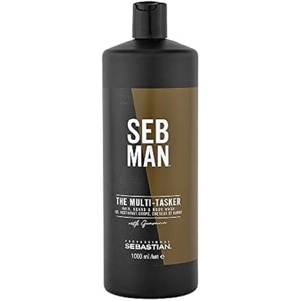 Rengöringsgel - SEB MAN - The Multi-Tasker - 1000ML - Alla hårtyper - Bergamott- och rosapeppardoft