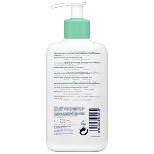 Foaming Face Gel - Cerave - 236ml - Rengör - Renar - Återfuktar
