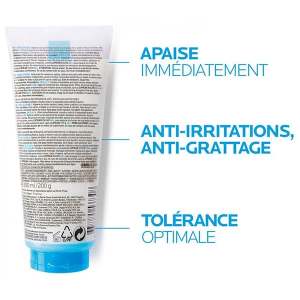 Crème Lavante - La Roche-Posay - Lipikar Syndet AP+ - 200ml - Utan parfym - Återfuktande kropp