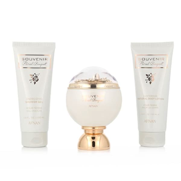 Afnan Souvenir Floral Bukett EDP 100 ml + Duschgel 100 ml + Kroppslotion 100 ml