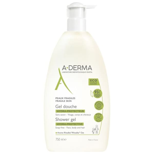 Gel Dusch Hydra Skyddande A-DERMA - 750ml - Hypoallergen - Lugnande Lavendel